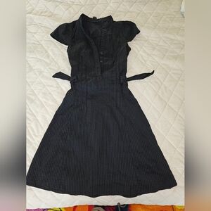 Women’s H&M Striped mockneck  shirt Dress stretch  Size 2  vintage